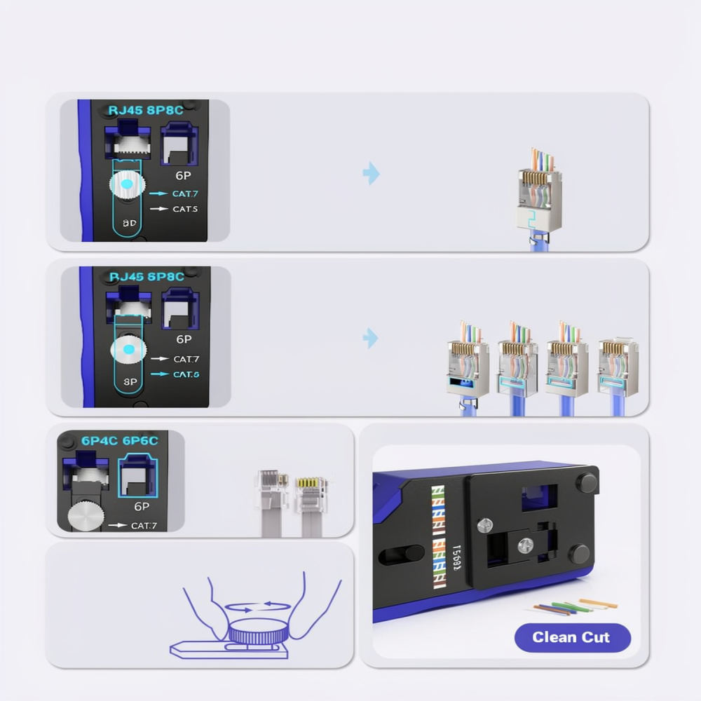 Heavy Duty Ethernet Crimping T - Tool Set ulasan dan harga